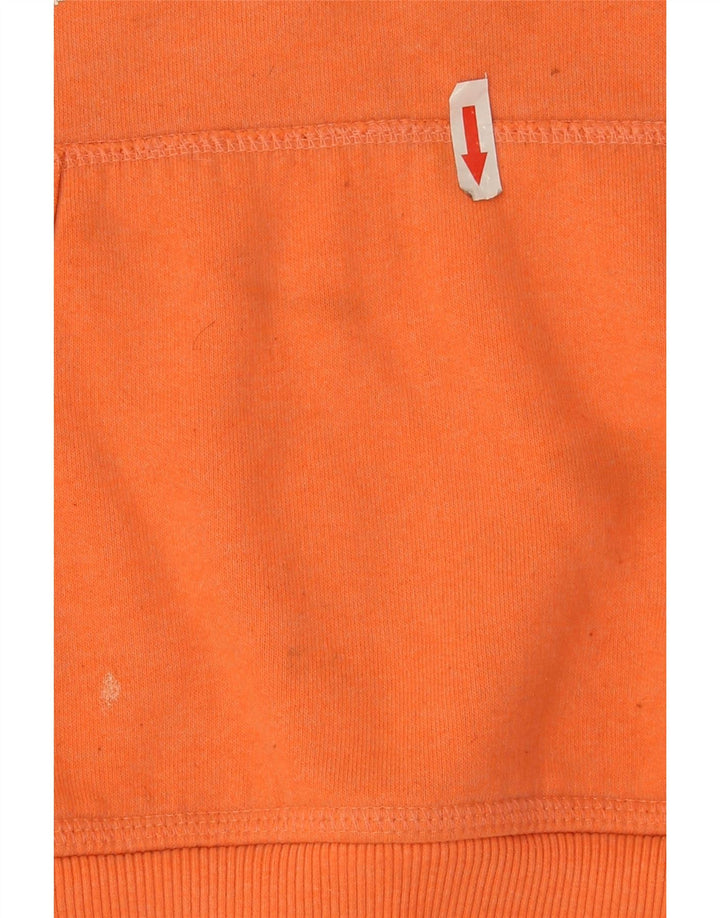 Superdry Womens Graphic Hoodie Jumper UK 10 Small Orange Polyester