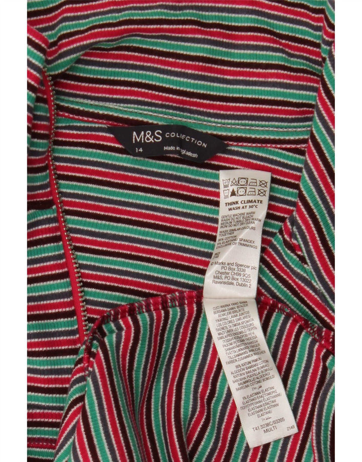 Marks & Spencer Top para mujer de manga larga UK 44 Mediano Rayas multicolores