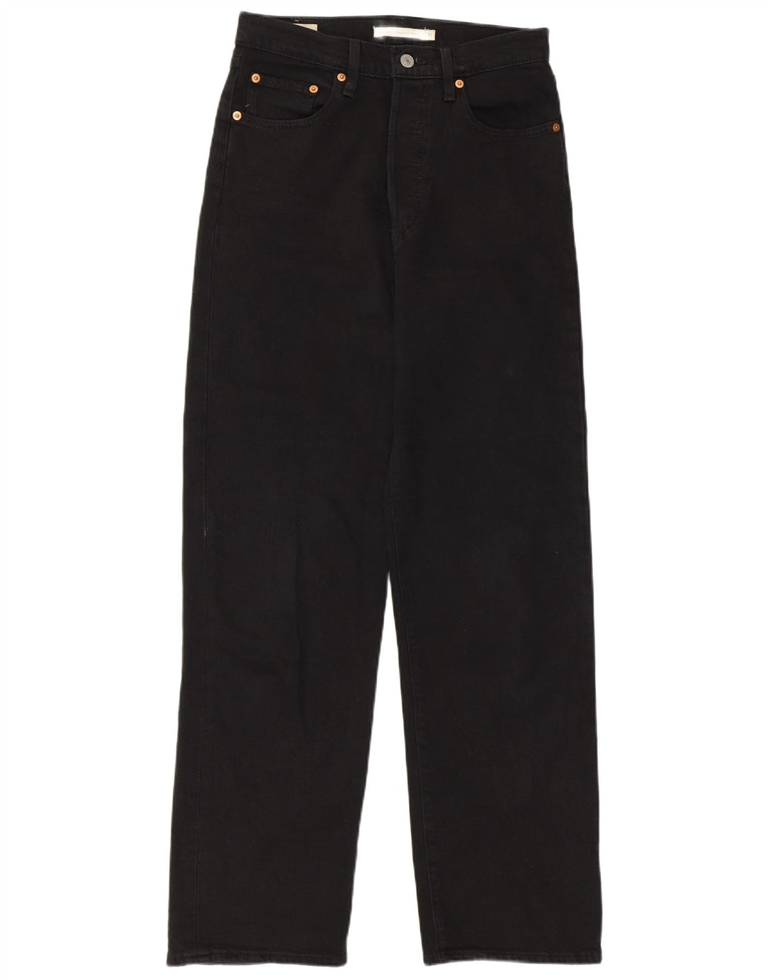 Levi's Womens Ribcage Straight Jeans W27 L29 Black Cotton