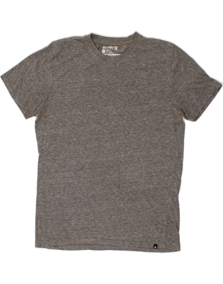 HURLEY Mens T-Shirt Top Medium Grey Flecked Polyester Vintage Hurley and Second-Hand Hurley from Messina Hembry 