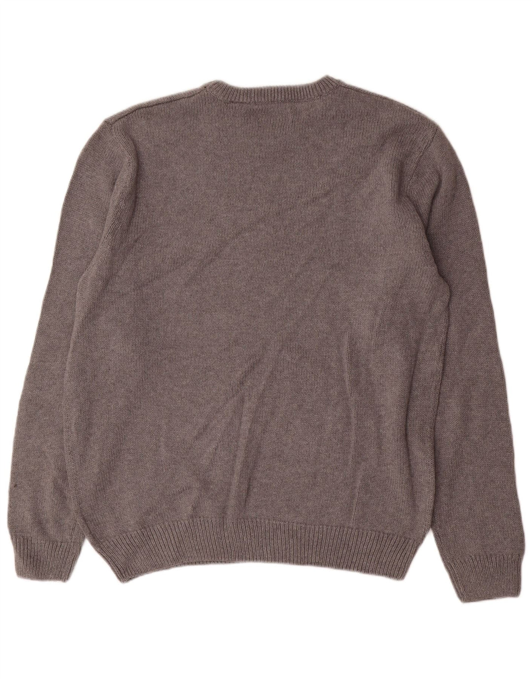 CHAPS Mens Crew Neck Jumper Sweater Large Grey Cotton