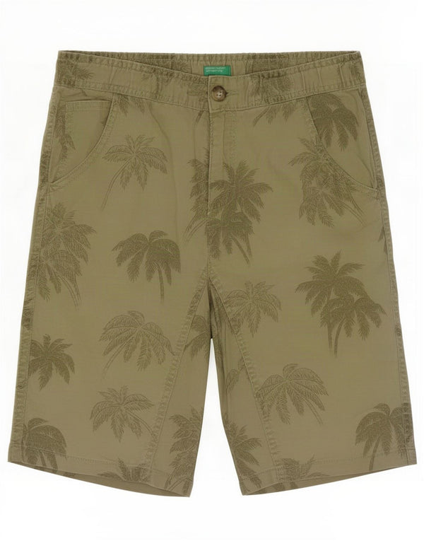 Pantaloncini chino hawaiani per ragazze Benetton 13-14 anni XL W26 Verde floreale