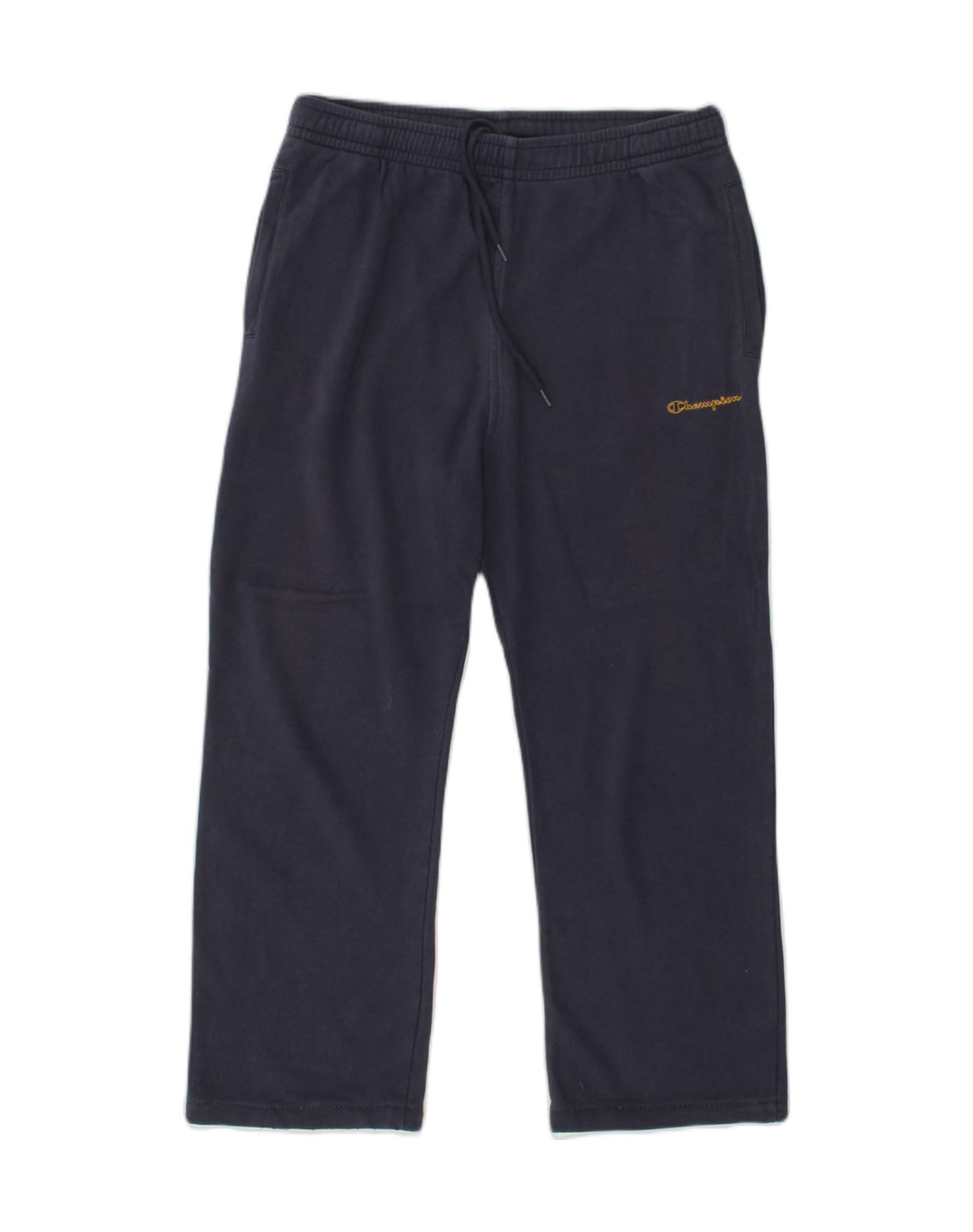 CHAMPION Womens Tracksuit Trousers UK 14 Large Navy Blue | Vintage Champion | Thrift | Second-Hand Champion | Used Clothing | Messina Hembry 