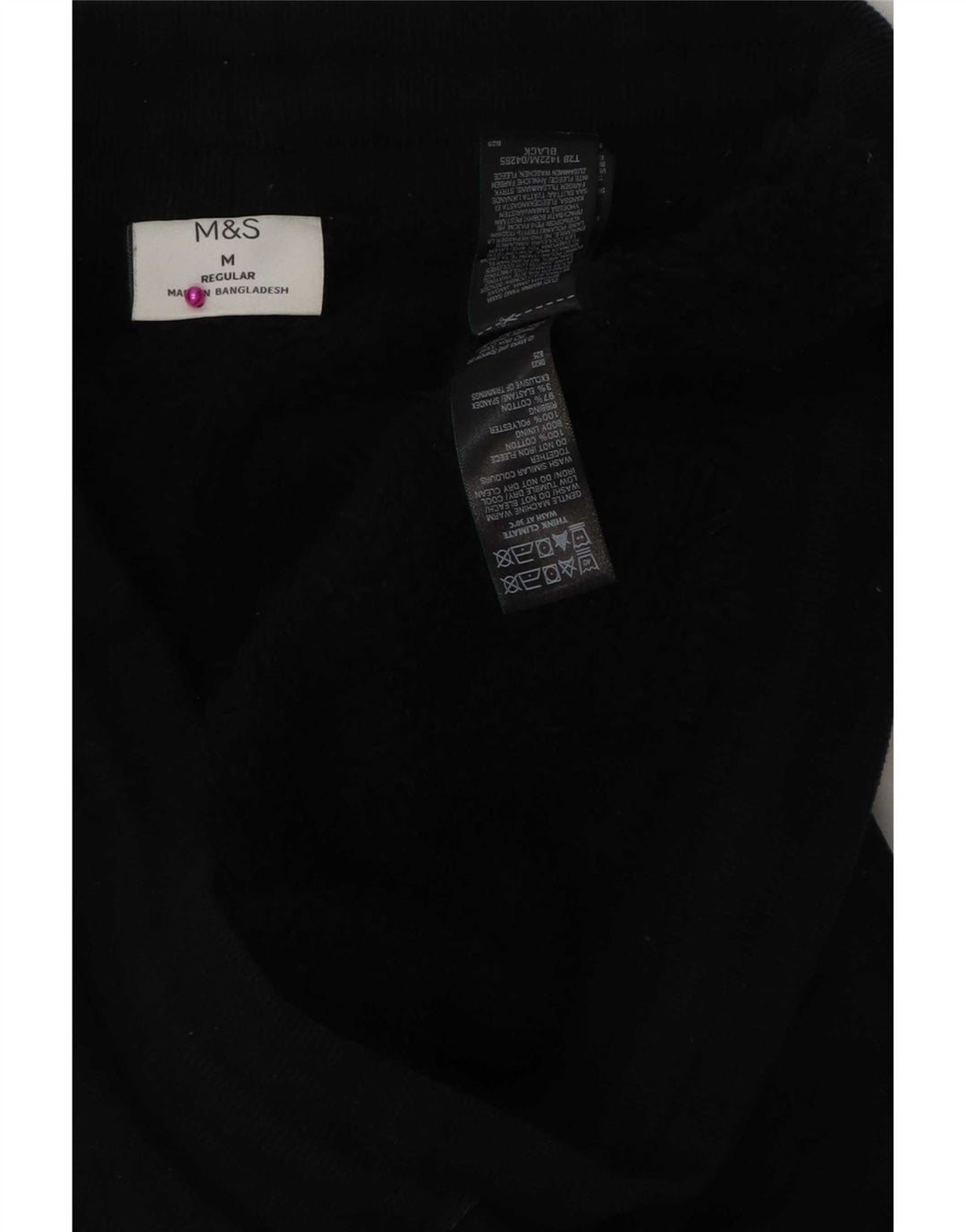 Marks & Spencer Mens Regular Tracksuit Trousers Joggers Medium Black