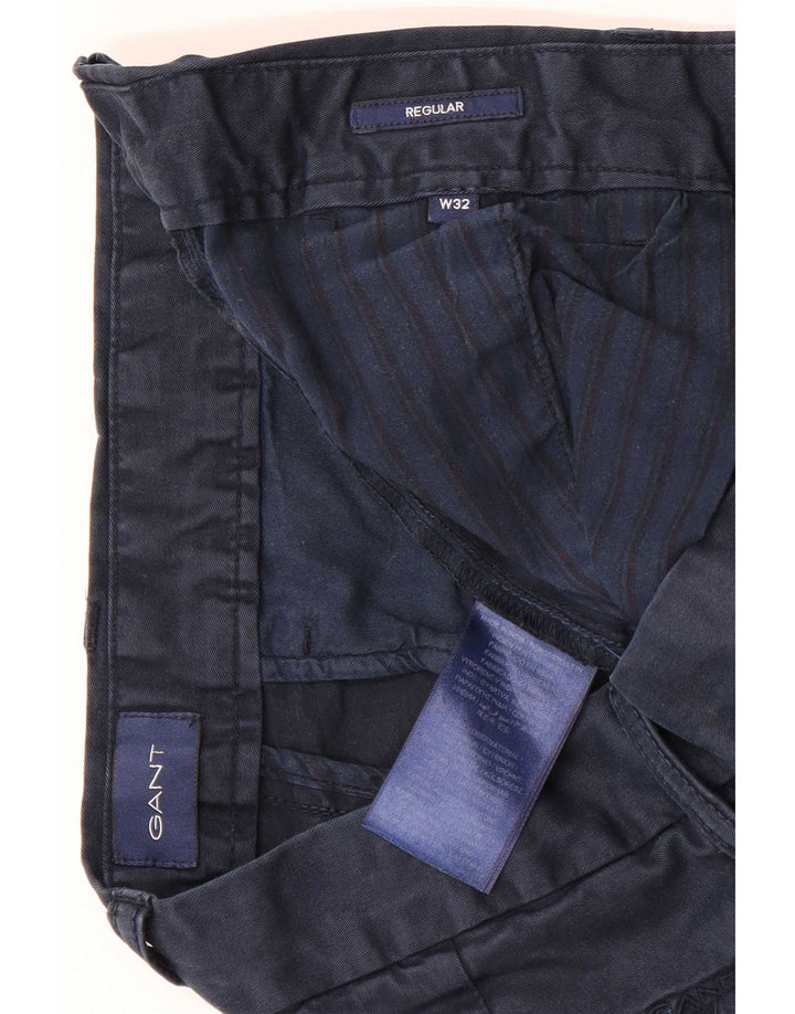 Gant Mens Regular Chino Shorts W32 Medium Navy Blue Cotton