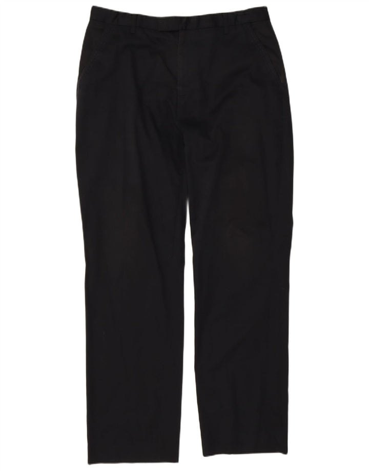 Ted Baker Mens Straight Suit Trousers W34 L30 Black Cotton