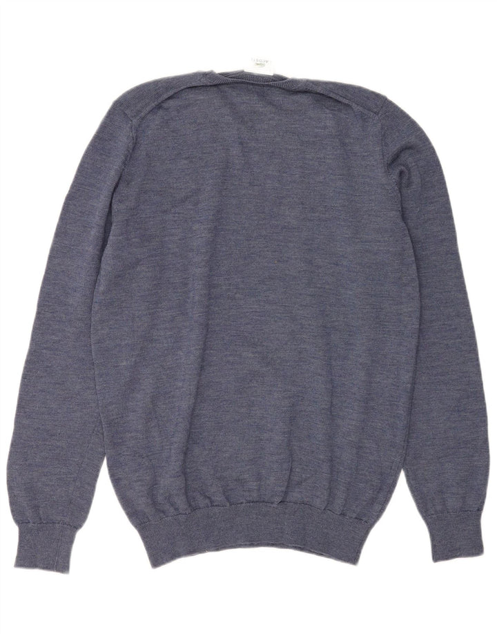 LACOSTE Herretrøjetrøje med rund hals str. 4 Medium blå uld