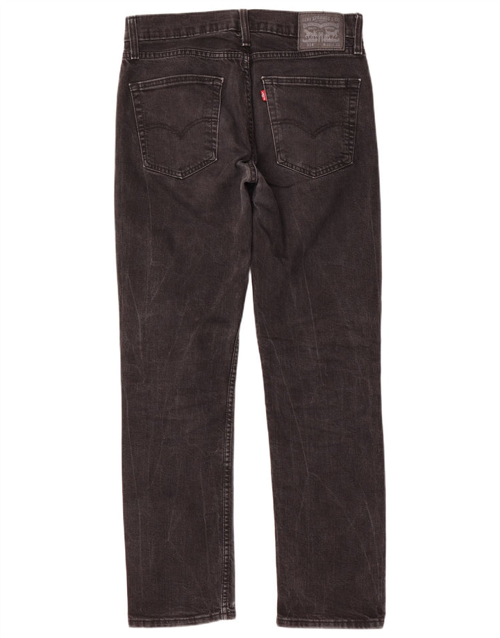 Levi's Mens 514 Straight Jeans W31 L32 Black Cotton