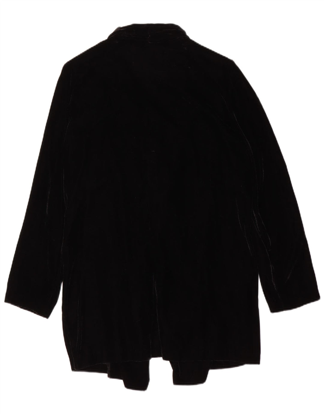 Sasha Womens Open Velour Blazer Jacket UK 14 Large Black Viscose