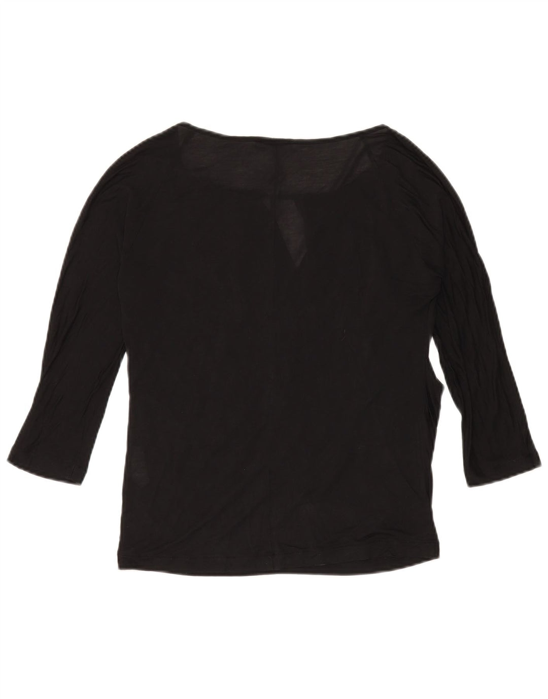 Max & Co. Damen-Top, 3/4-Ärmel, UK-Größe 14, Mittelschwarz, Seide