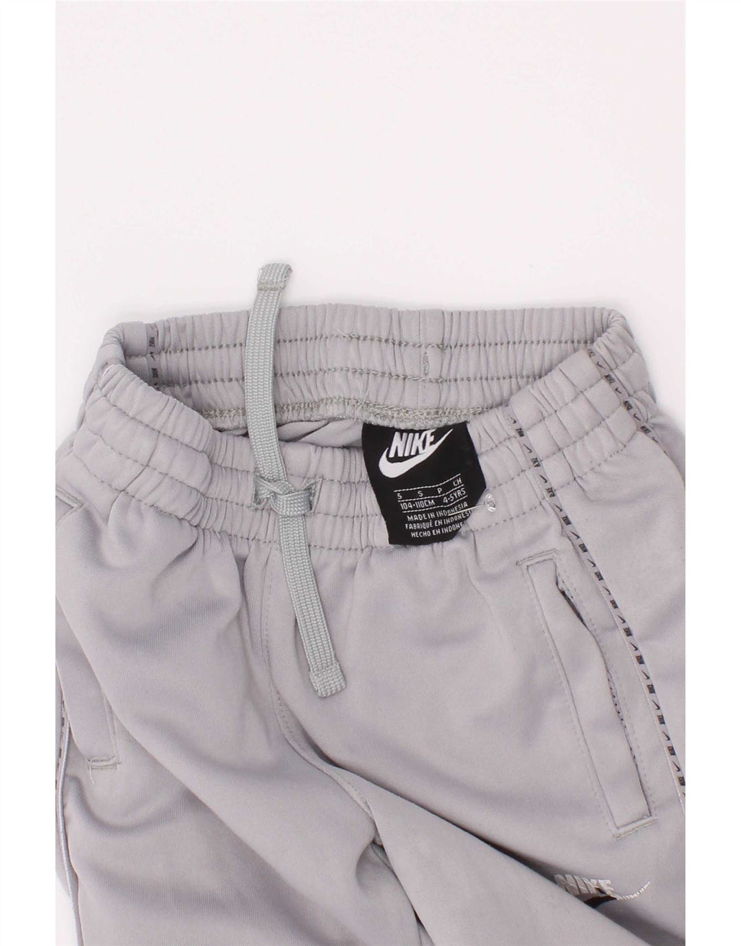 Pantaloni da tuta con grafica Nike da ragazzo, pantaloni da jogging, 4-5 anni, piccoli, in poliestere grigio
