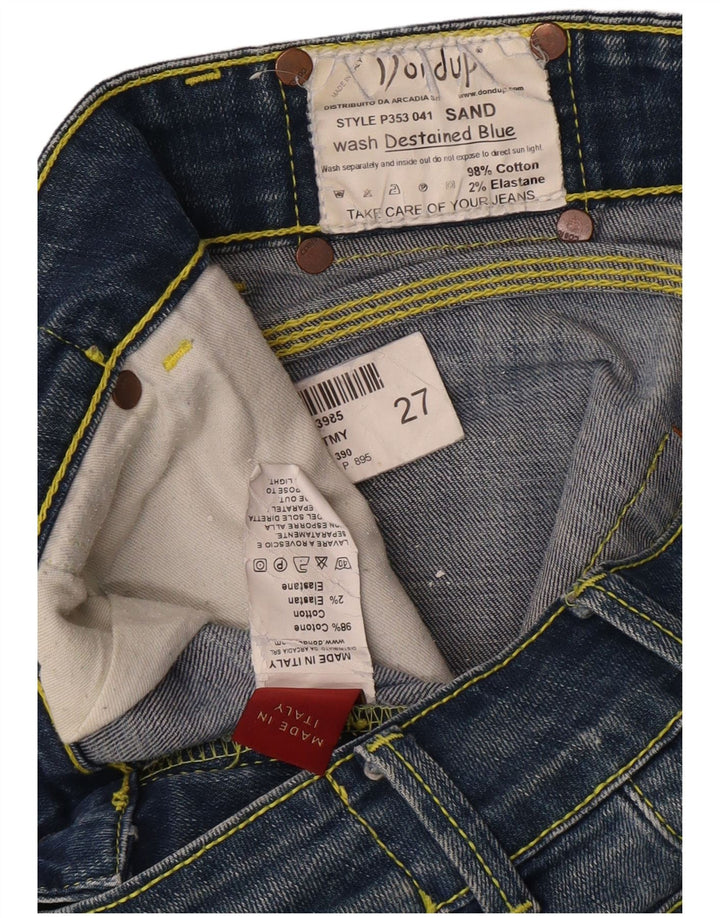 DONDUP Womens Straight Jeans W27 L31 Blue Cotton