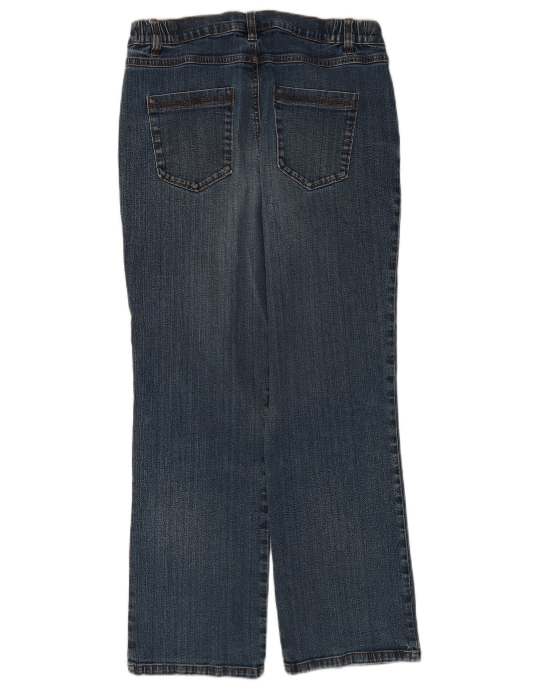 Marks & Spencer Womens Straight Jeans UK 14 Medium W34 L28 Blue Cotton