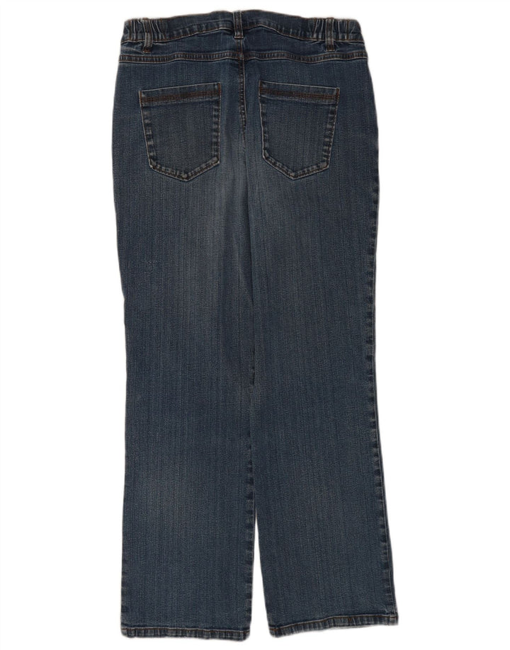 Marks & Spencer Womens Straight Jeans UK 14 Medium W34 L28 Blue Cotton