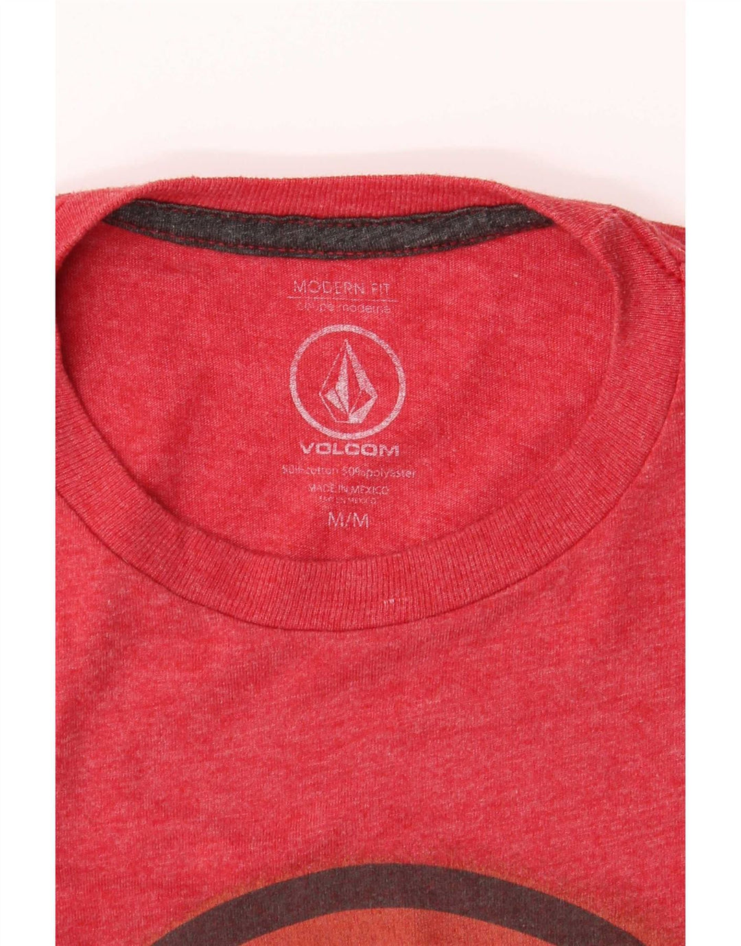 Volcom Womens Modern Fit Graphic T-Shirt Top UK 12 Medium Red Cotton