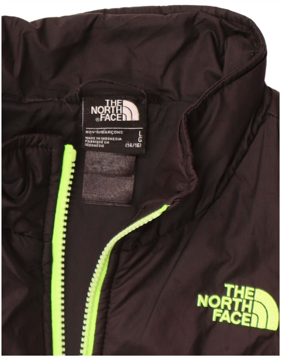 The North Face Boys Liner Padded Jacket 14-15 Years Large Black Polyester