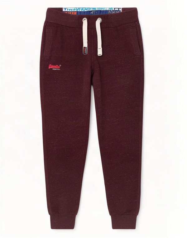 Superdry Herre Slim Fit træningsdragt Bukser Joggers Medium Burgundy Flecked