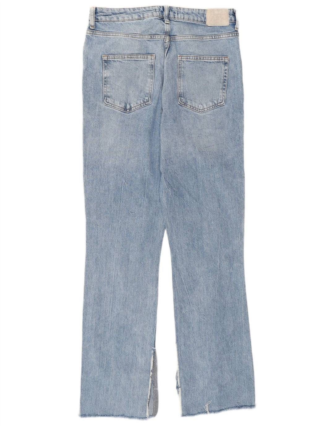 Zara Womens Distressed Straight Jeans EU 40 Medium W30 L30 Blue