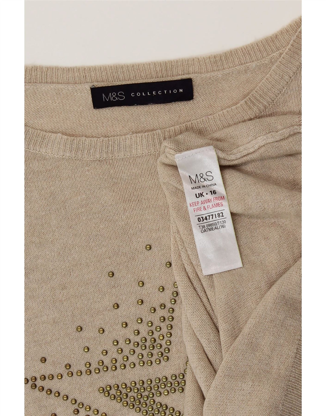 MARKS & SPENCER Womens Boat Neck Jumper Sweater UK 16 Large  Grey