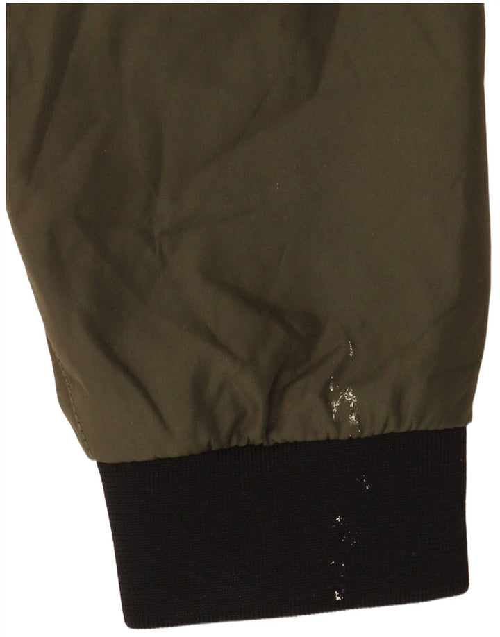 Jack & Jones Mens Hooded Windbreaker Jacket UK 36 Small Khaki Polyester