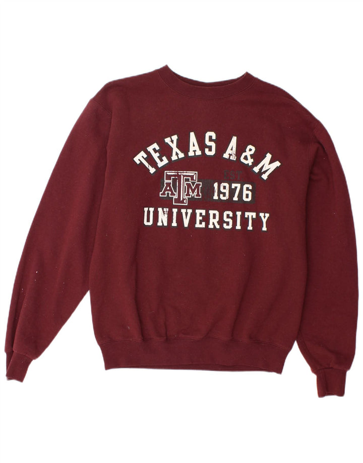 CHAMPION Womens Oversized Sweatshirt Jumper UK 10 Small Maroon
