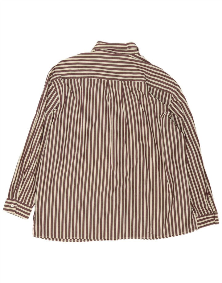 Esprit Damen-Oversize-Hemd UK 14 Mittelbrauner Nadelstreifen