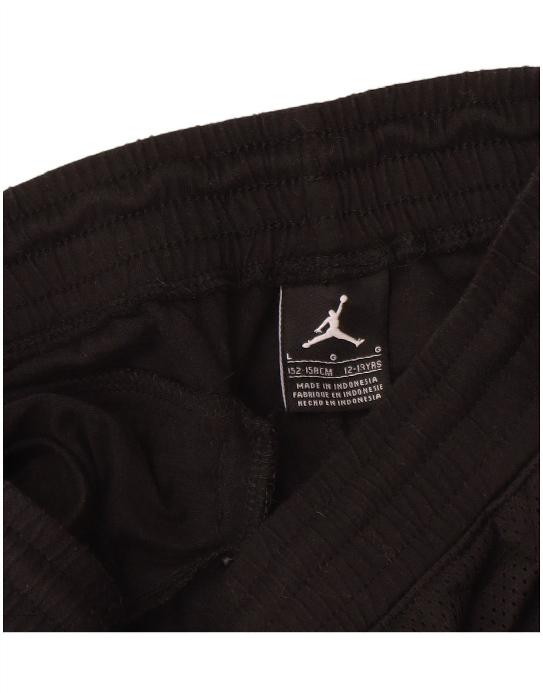 Jordan Boys Tracksuit Trousers Joggers 12-13 Years Large Black Polyester