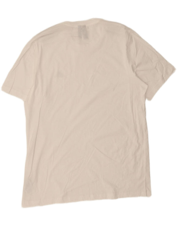 Adidas - Camiseta gráfica para hombre, talla grande, algodón blanco