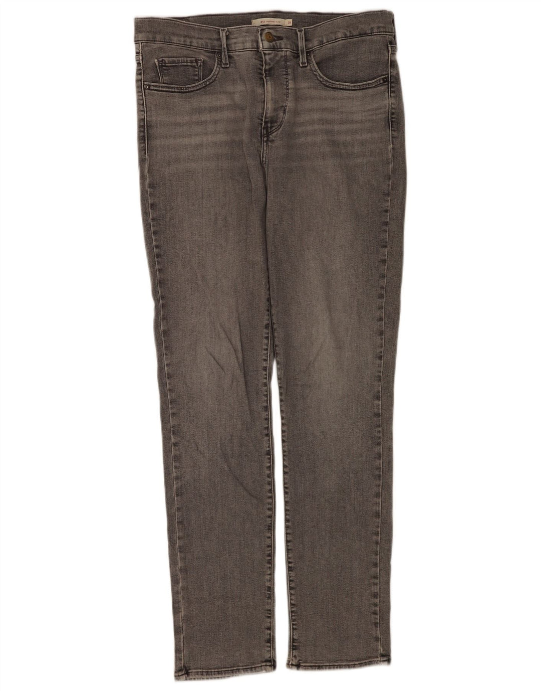 Levi's Womens 312 Shaping Slim Jeans W31 L32 Grey Cotton