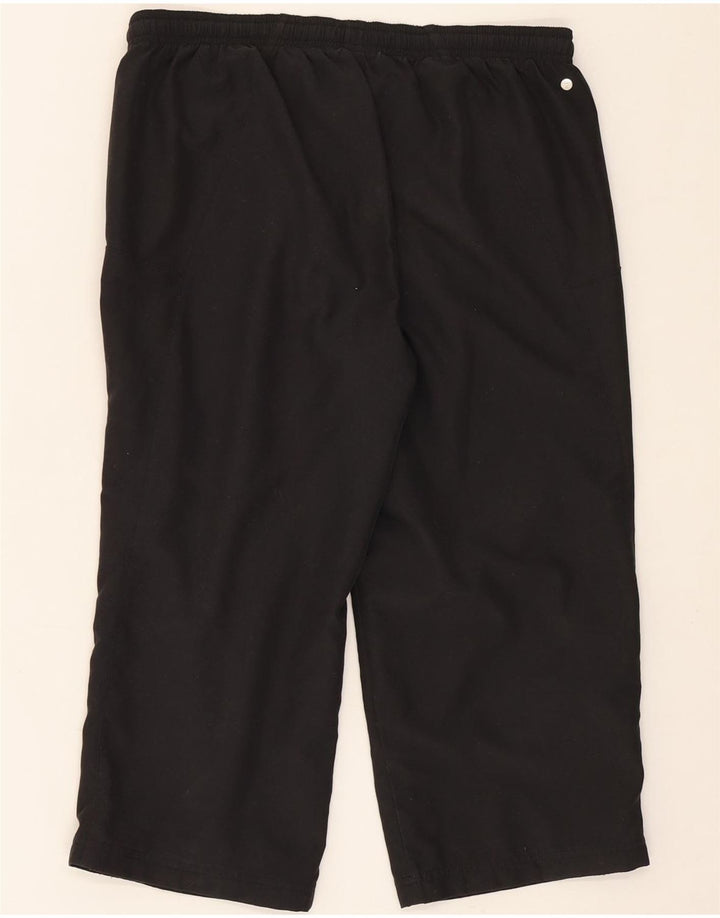 REEBOK Womens Capri Tracksuit Trousers UK 12 Medium Black Polyester Vintage Reebok and Second-Hand Reebok from Messina Hembry 