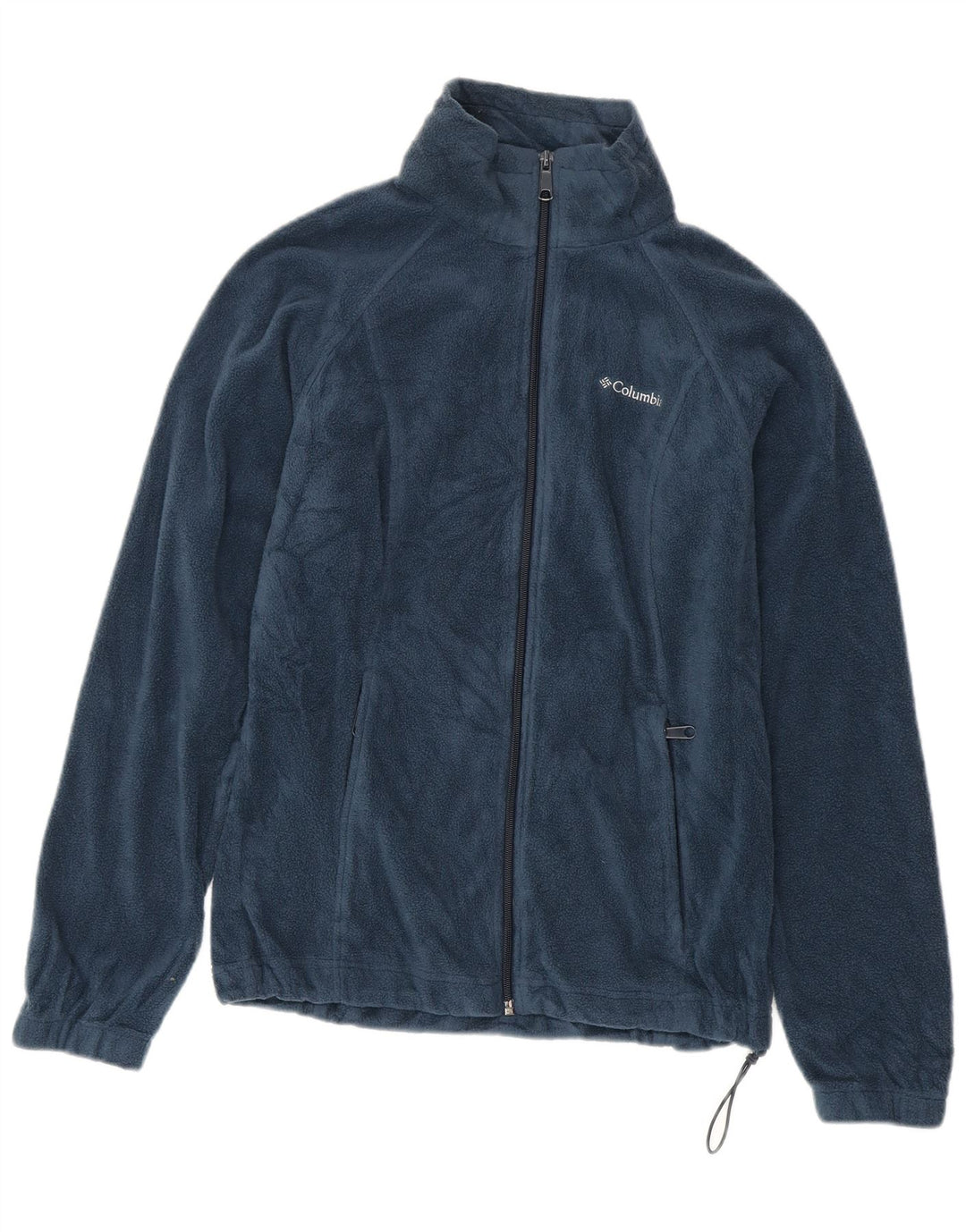Columbia Womens Fleece Jacket UK 10 Small Navy Blue Polyester