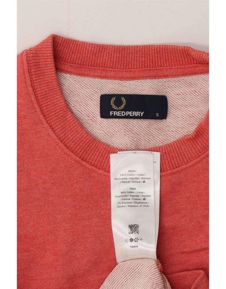 Felpa grafica da uomo Fred Perry, piccola, in cotone rosso