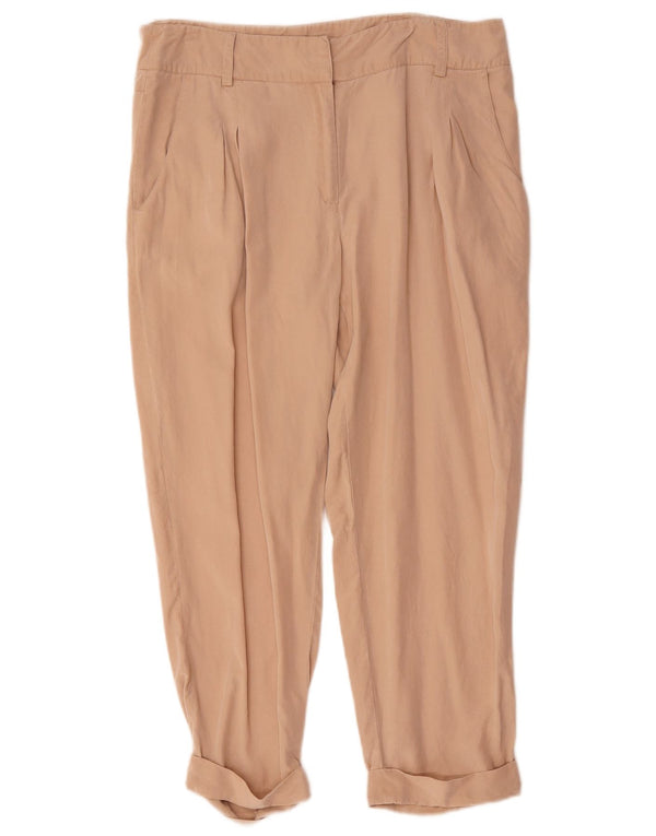 MINT VELVET Ženske skraćene hlače visokog struka UK 14 Large W34 L24 Bež