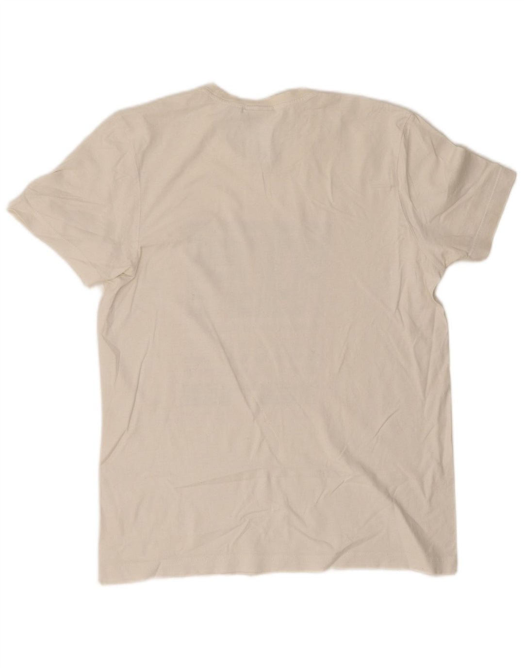 Adidas Mens Graphic T-Shirt Top Medium Off White Cotton