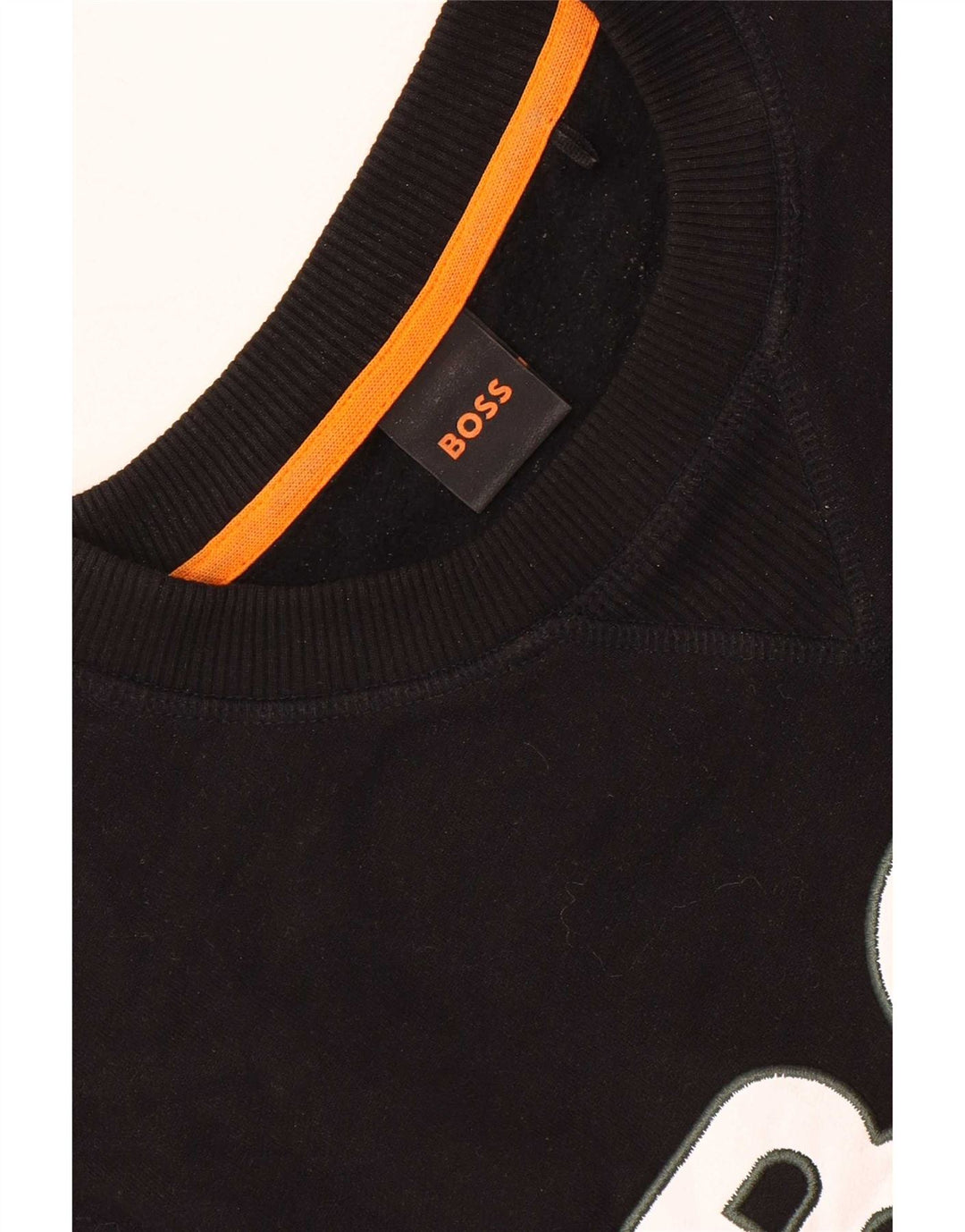 Hugo Boss Mens Graphic Sweatshirt Jumper Large Black Cotton