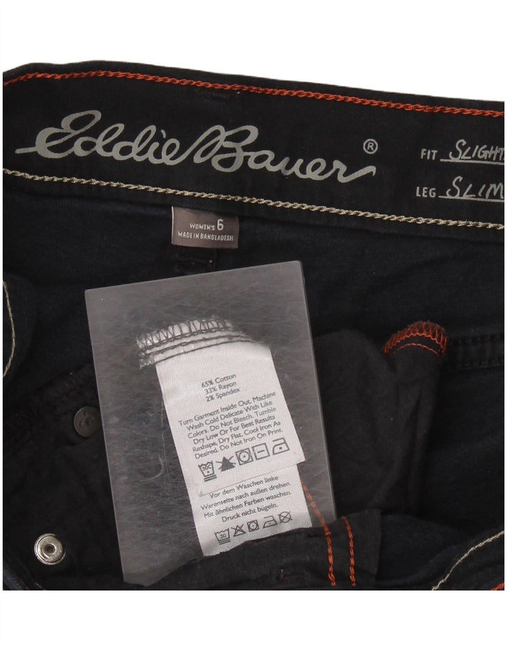 Eddie Bauer Womens Slim Jeans US 6 Medium W30 L29 Navy Blue Cotton