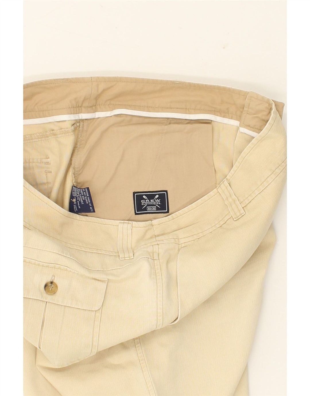 CREW CLOTHING Womens Bootcut Chino Trousers W32 L32 Beige Cotton Vintage Crew Clothing and Second-Hand Crew Clothing from Messina Hembry 