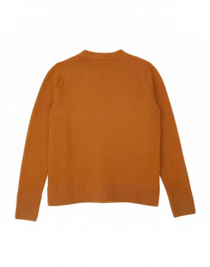 Warehouse Womens Crew Neck Jumper Sweater UK 12 Medium Brown Acrylic
