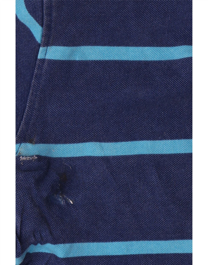 Crew Clothing Mens Zip Neck Sweatshirt Jumper Medium Navy Blue Striped