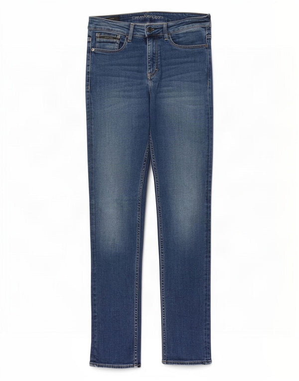 Calvin Klein Jean Slim Droit Homme W30 L34 Bleu Coton