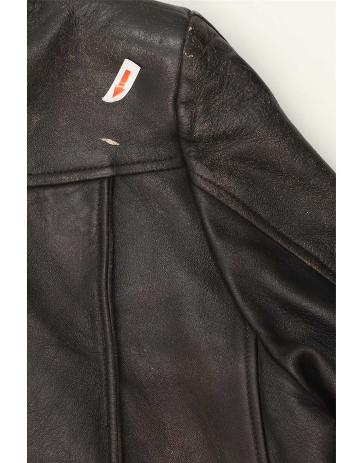 Jachetă de piele vintage pentru bărbați UK 40 Large Black