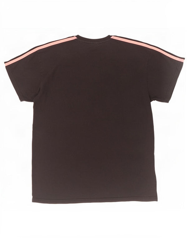Ellesse Womens Oversized T-Shirt Top UK 10 Small Black Cotton