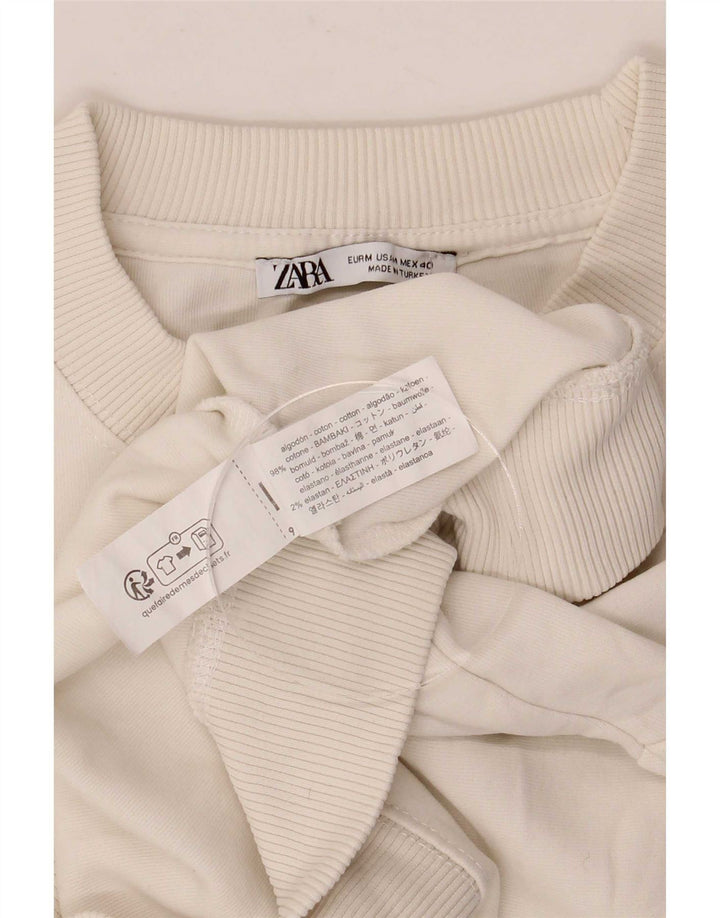 T-shirt oversize da uomo Zara in cotone bianco medio