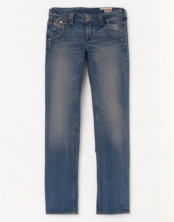 Diesel Damskie Chela Slim Jeans W25 L32 Niebieskie bawełniane