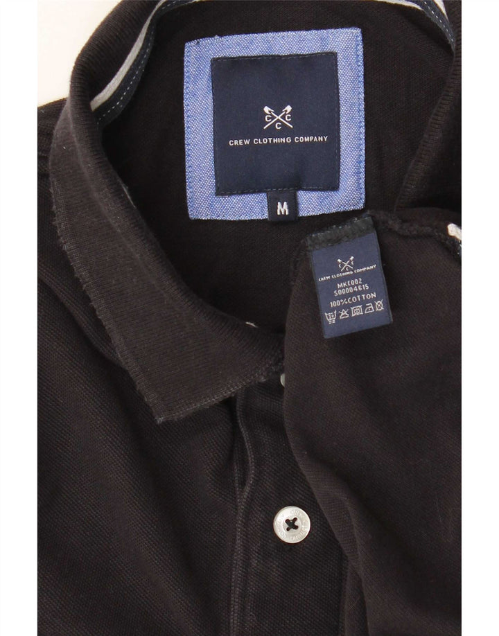 Crew Clothing Polo para hombre Algodón negro mediano