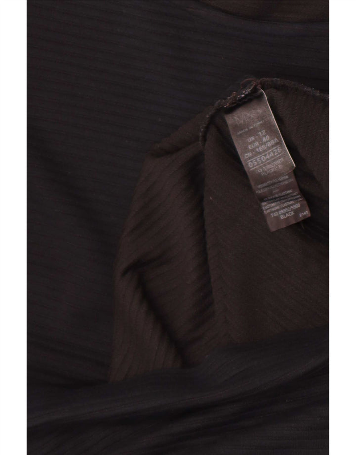 Marks & Spencer Womens Basic Dress UK 12 Medium Black Viscose