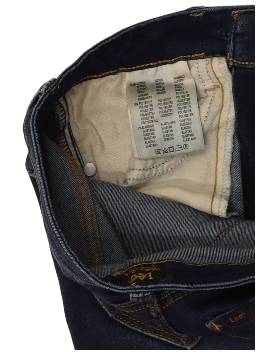 LEE Womens Jodee Skinny Jeans W26 L33 Navy Blue Cotton