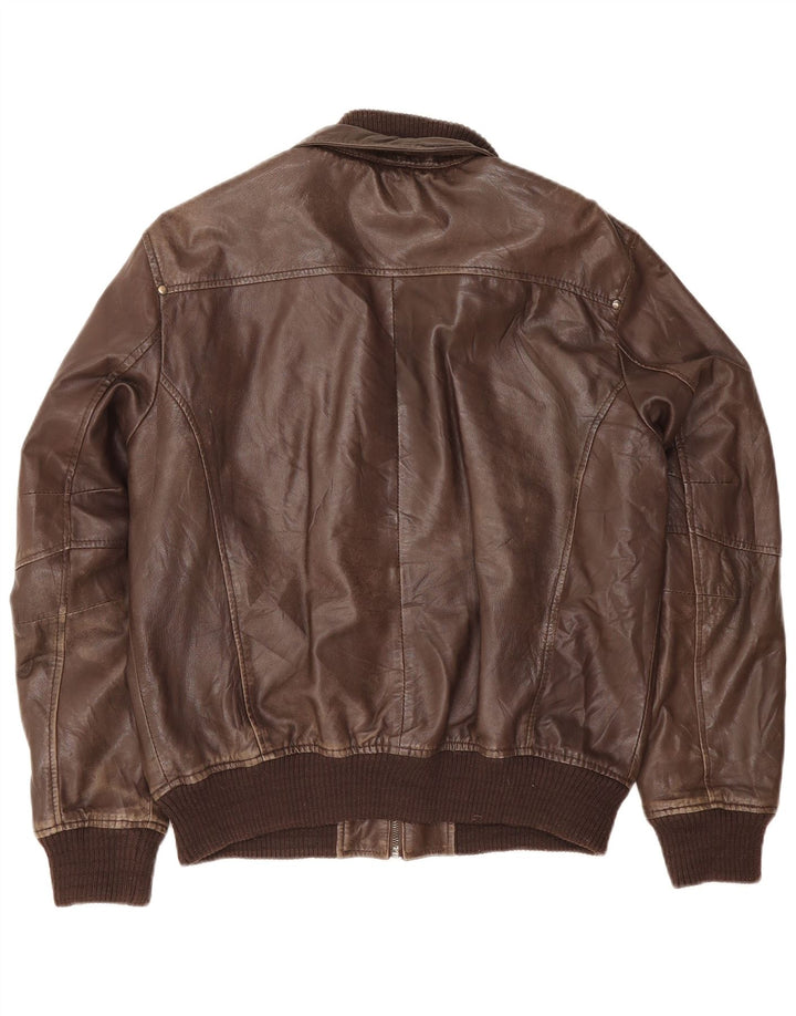 Conbipel Chaqueta de cuero para hombre IT 50 Large Brown