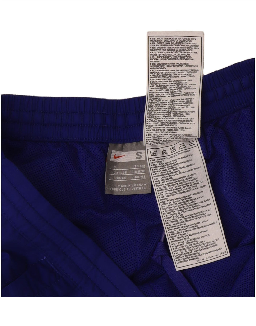 Nike Womens Tracksuit Trousers UK 8/10 Small Blue Polyester