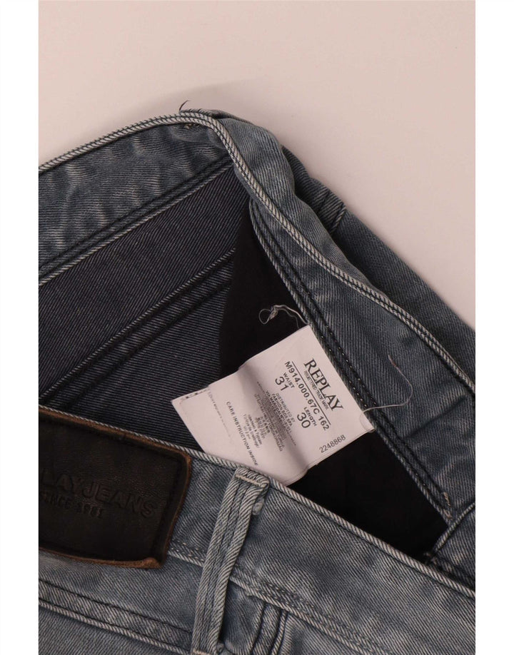 Replay Jeans Slim Masculino W31 L30 Azul Algodão